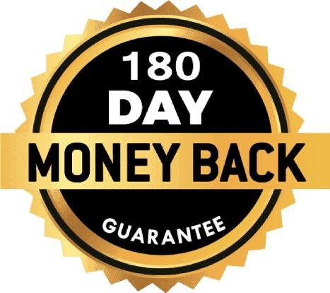 180 day money back guarantee for dietary supplement purchase